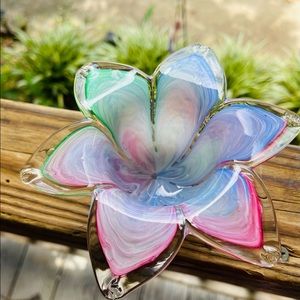 Murano glass multicolor dish